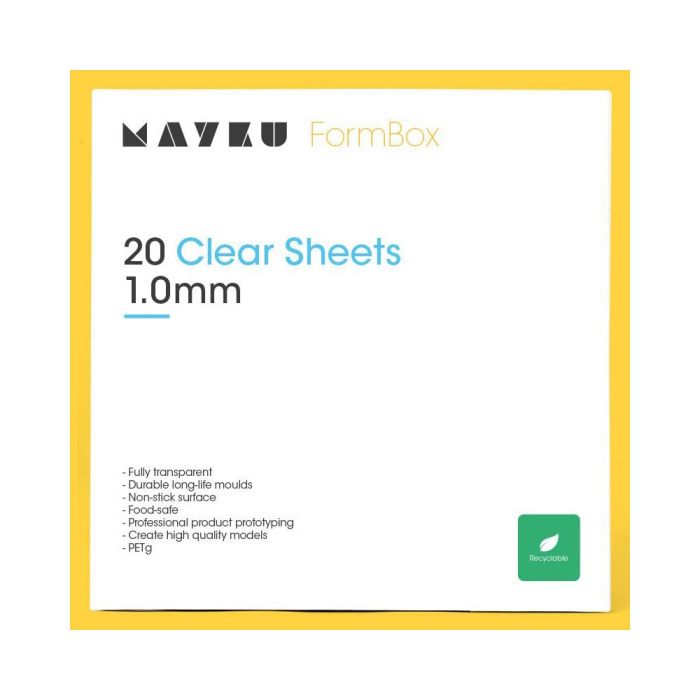 Materials - Mayku Clear Sheets 1mm - 20 pack