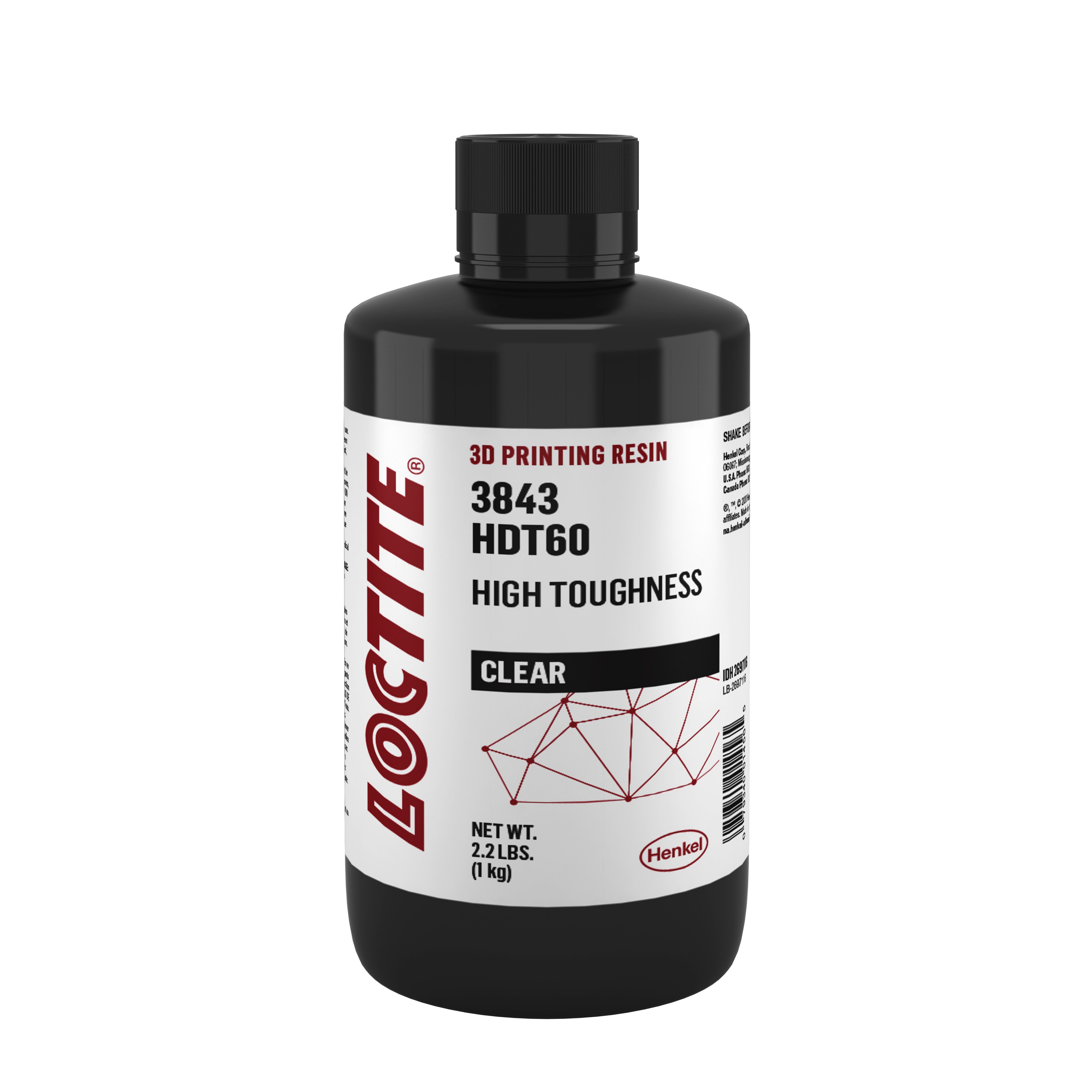 Materials - Henkel/Loctite 3D Resin 3843 HDT60 High Toughness - Clear (1KG)