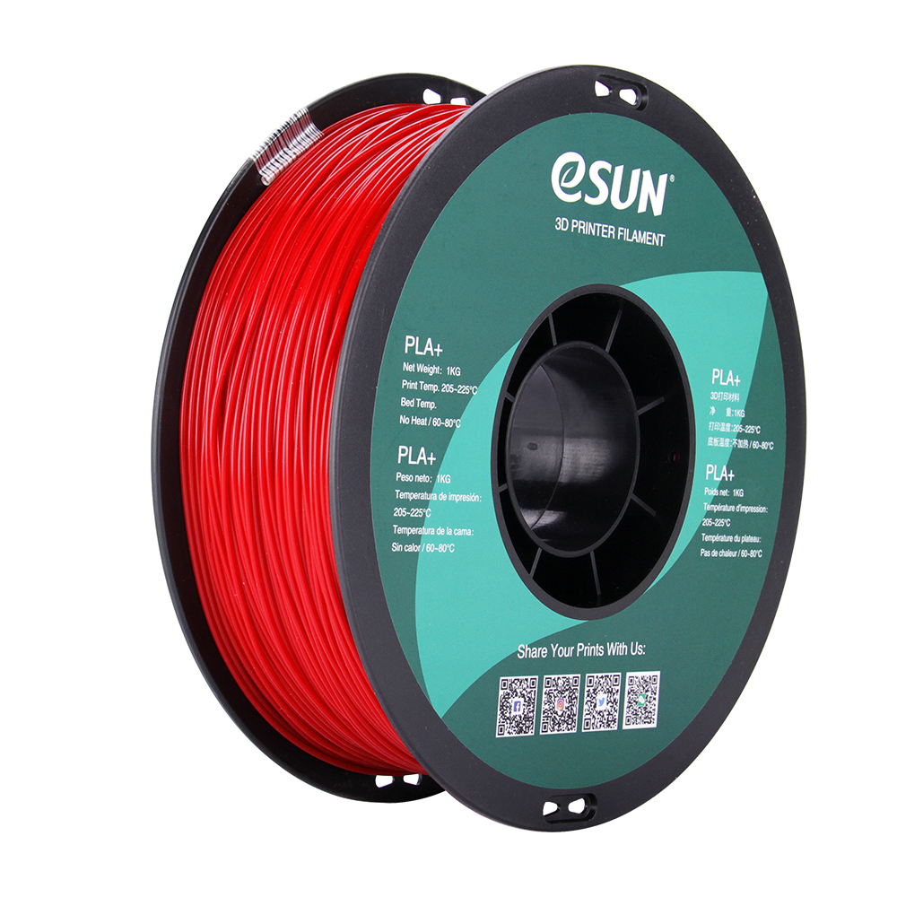 Materials - eSUN Filament PLA+ - Fire Engine Red (1.75mm)