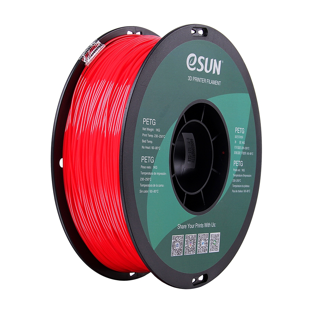 Materials - eSUN Filament PETG - Solid Red (1.75mm)