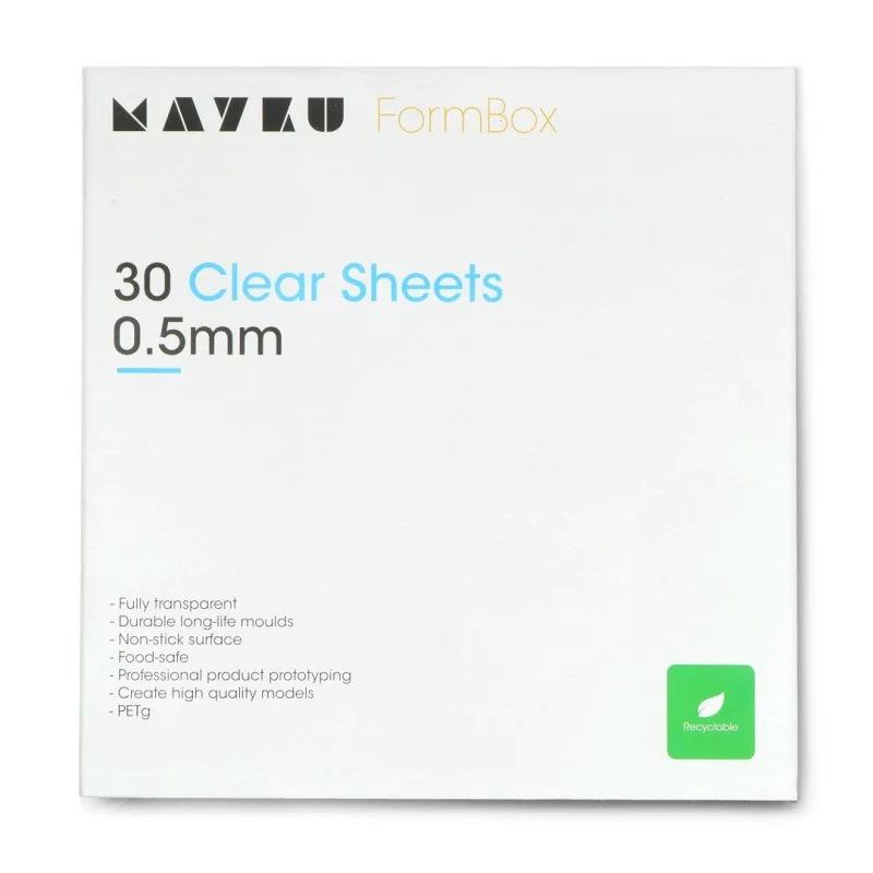Materials - Mayku Cast/Clear Sheets 0.5mm - 30 pack